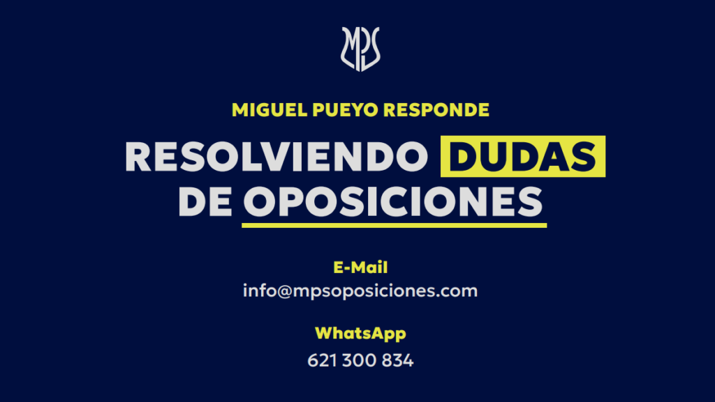 Resolviendo dudas oposiciones